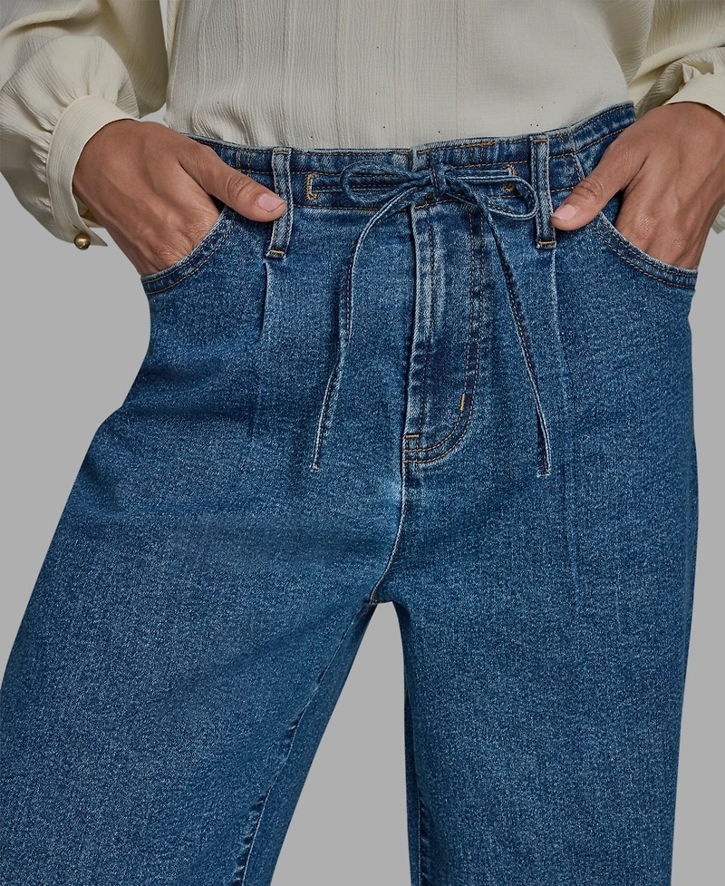Bcbg Women's Straight-Leg Tie-Waist Jeans