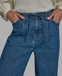 Bcbg Women's Straight-Leg Tie-Waist Jeans