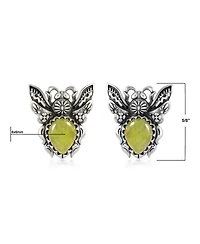 American West Jewelry Sterling Silver Yellow Jasper Bumblebee Stud Earrings