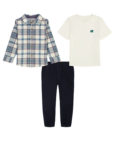 Kids Headquarters Toddler & Little Boys 2T-7 3-Piece Corduroy Shirt, Top and Joggers Set