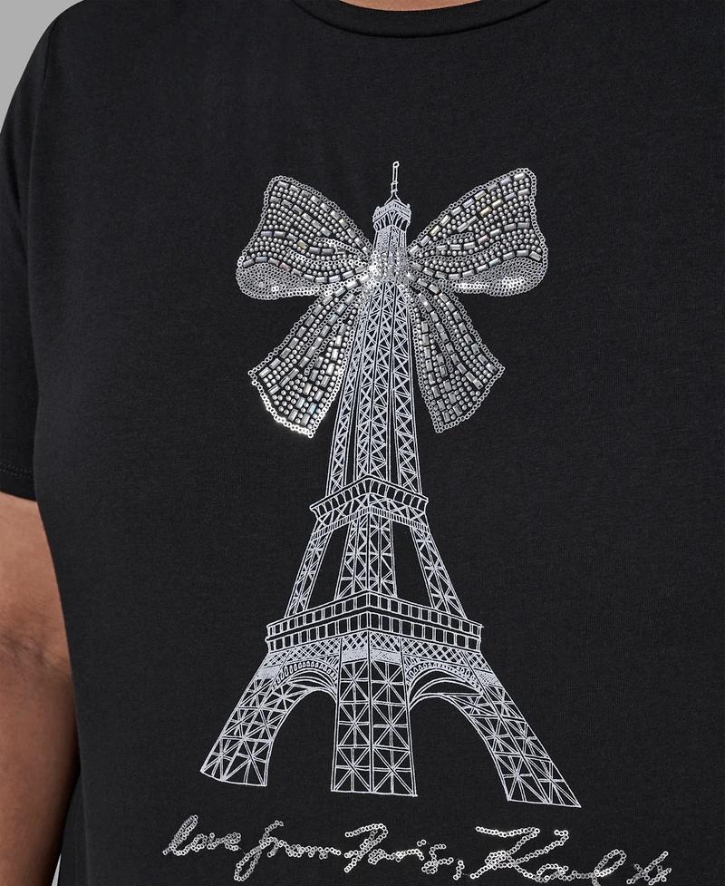 Karl Lagerfeld Paris Plus Crystal T-Shirt
