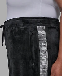 Karl Lagerfeld Paris Plus Side Tweed Trackpants