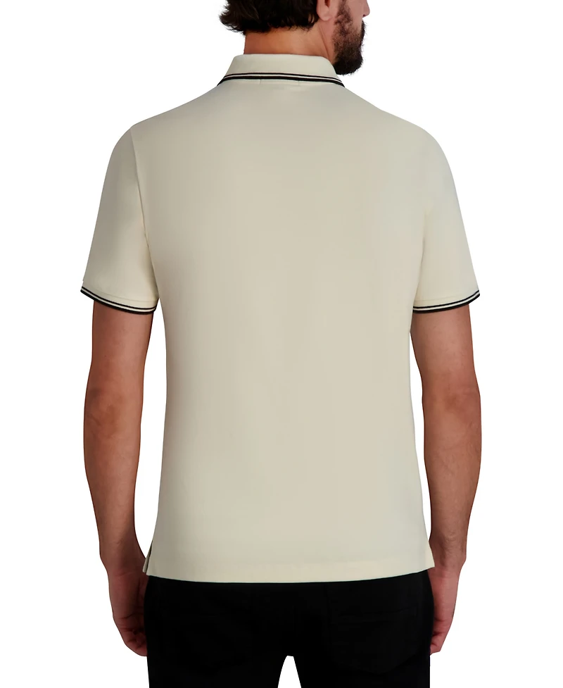 Karl Lagerfeld Paris Men's Spread Collar T-Shirt