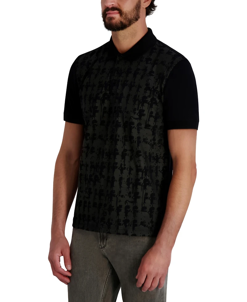 Karl Lagerfeld Paris Men's Polo Neck T-Shirt