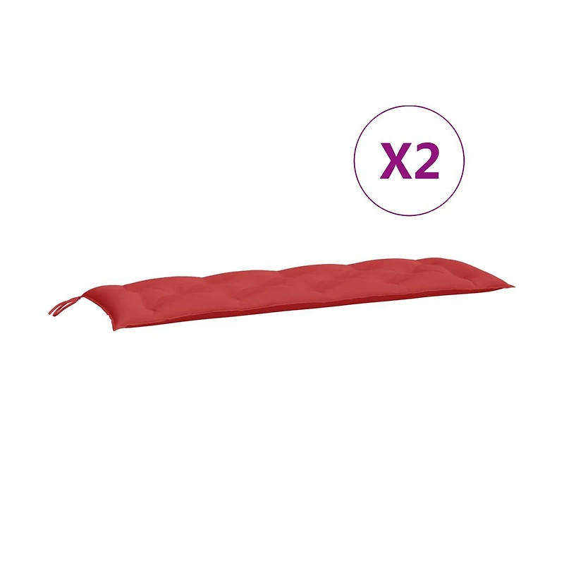 vidaXL Garden Bench Cushions 2 pcs Red 59.1"x19.7"x2.8" Oxford Fabric