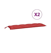 vidaXL Garden Bench Cushions 2 pcs Red 59.1"x19.7"x2.8" Oxford Fabric
