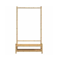 vidaXL Clothes Rack with Shelves 40.6"x15.7"x72" Bamboo