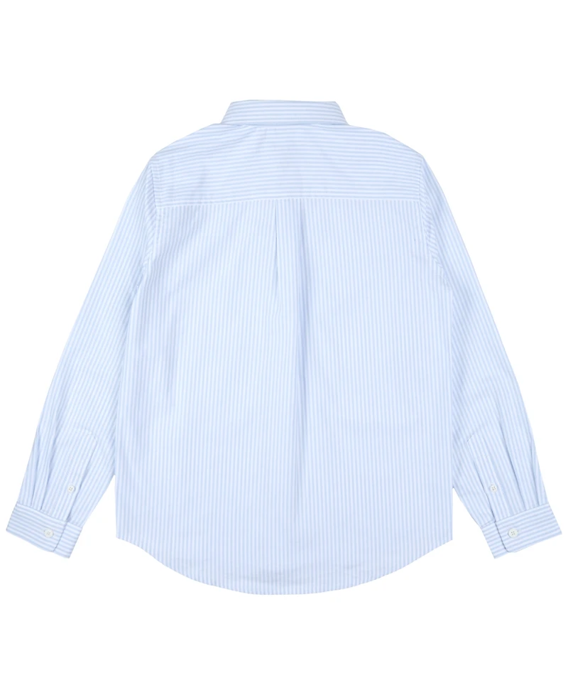 B By Brooks Brothers Big Boys Striped Woven Long Sleeve Oxford Shirt