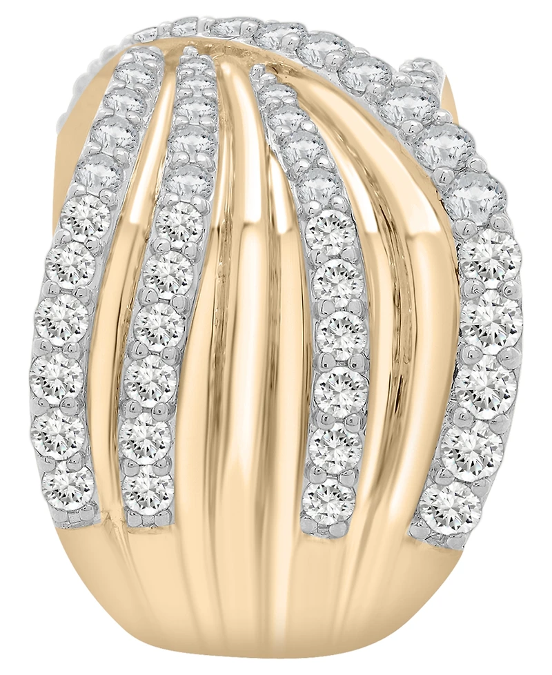 Diamond Criss Cross Band (2 ct. t.w.) in 14K Yellow Gold