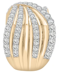 Diamond Criss Cross Band (2 ct. t.w.) in 14K Yellow Gold
