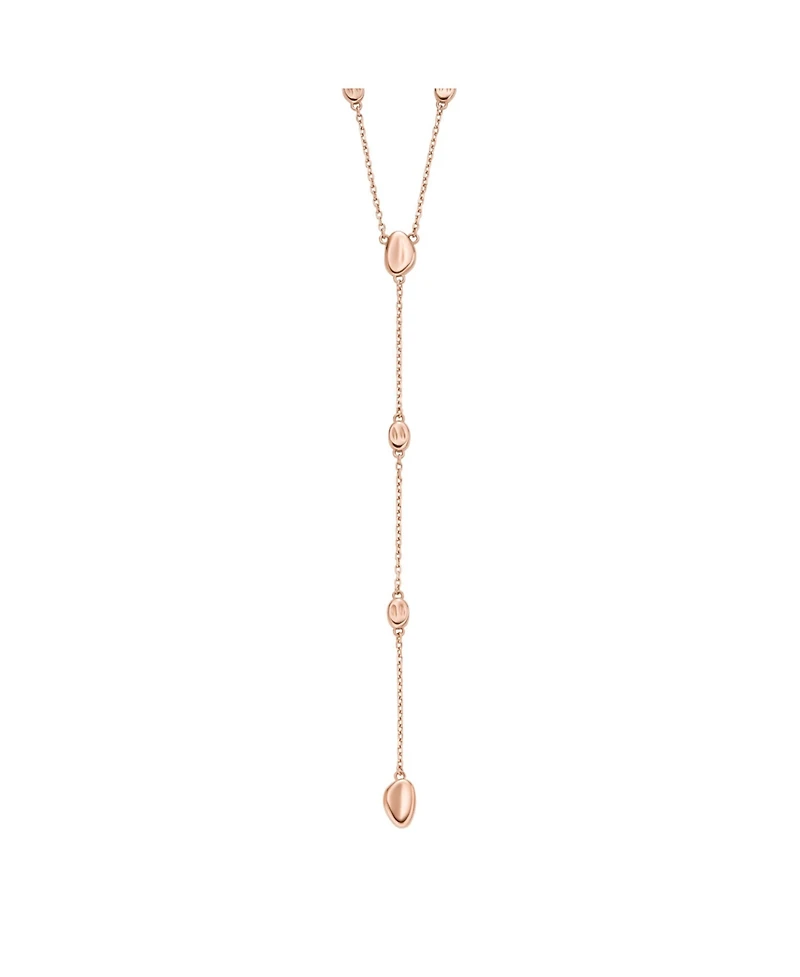 Skagen Women's Anja Pebble Rose Gold Stainless Steel Y Necklace