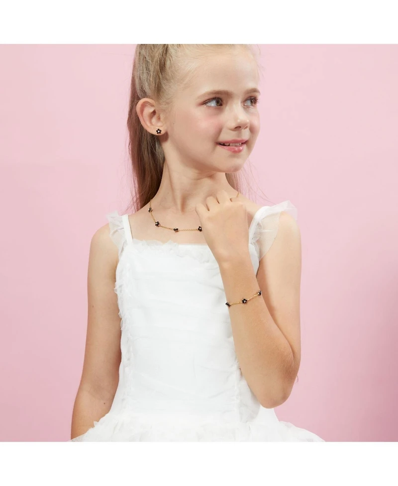 Anna Zuckerman Petit Daisy Black Bracelet