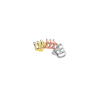 Lucy Quartermaine Tri Tone Waterfall Armour Ring