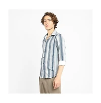 Campus Sutra Men's Multitrack-Striped Shirt