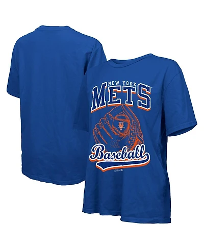 Majestic Women's Royal New York Mets Oversized First Base T-Shirt