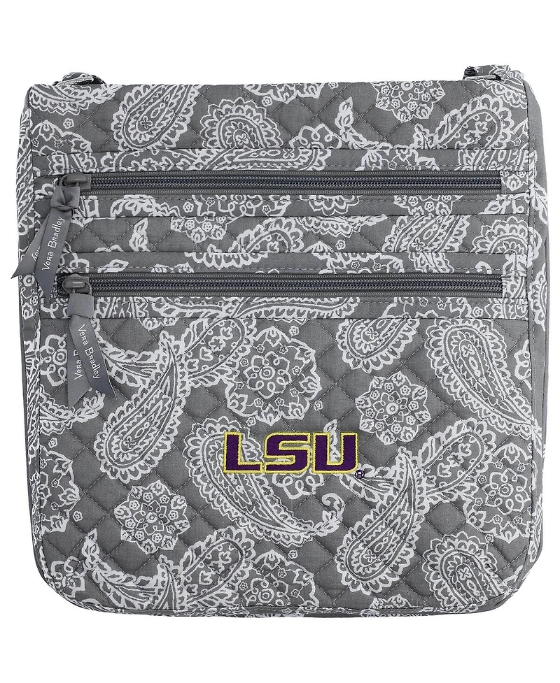 Vera Bradley Women's Lsu Tigers Iconic Triple-zip Bandana Hipster Crossbody Purse