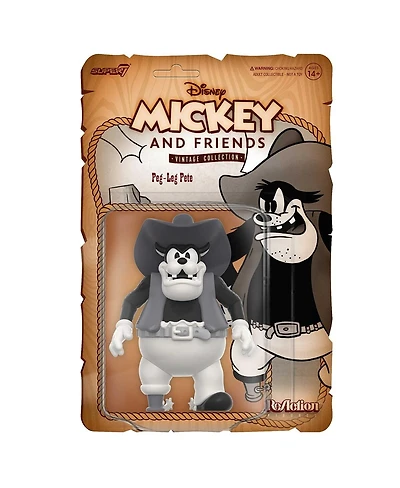 Super7 Mickey Friends Peg Leg Pete Vintage Collection Reaction Figure