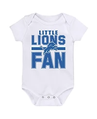 Outerstuff Newborn 3-Piece Detroit Lions Little Tike Bodysuit Set
