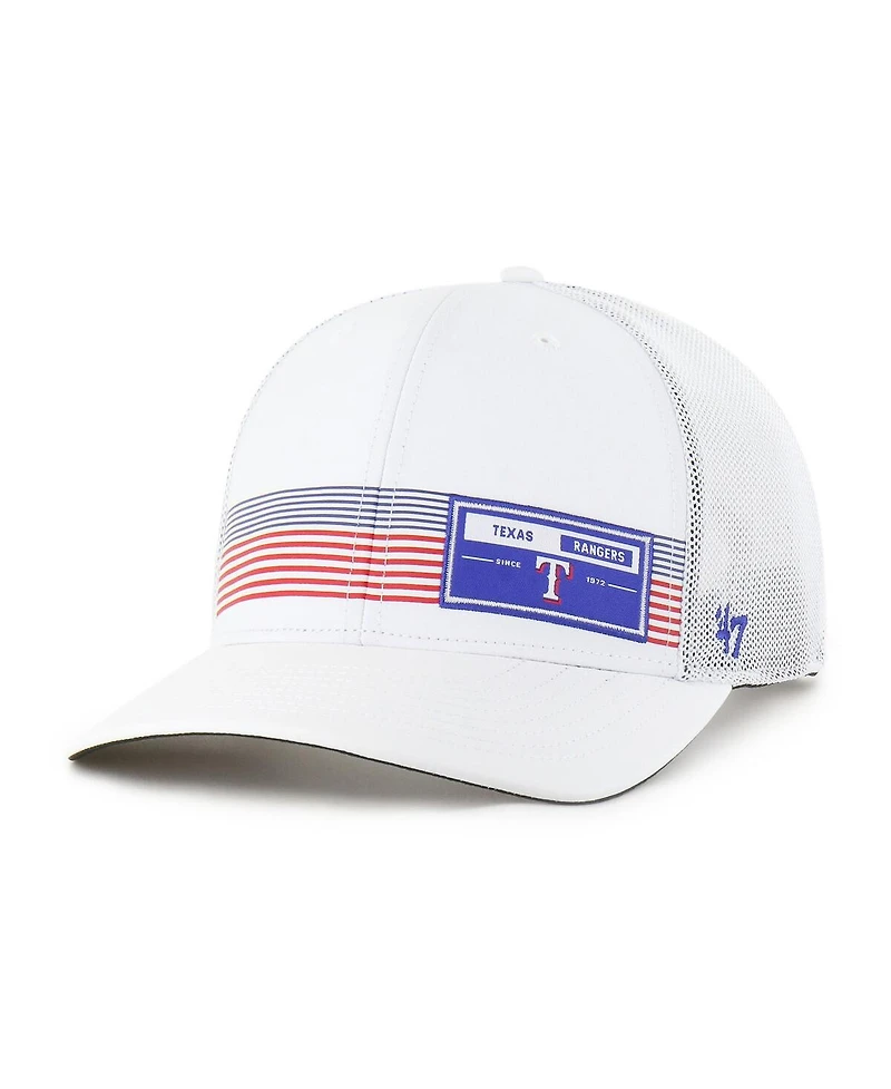 '47 Brand Men's White Texas Rangers Rangefinder Brrr Trucker Adjustable Hat