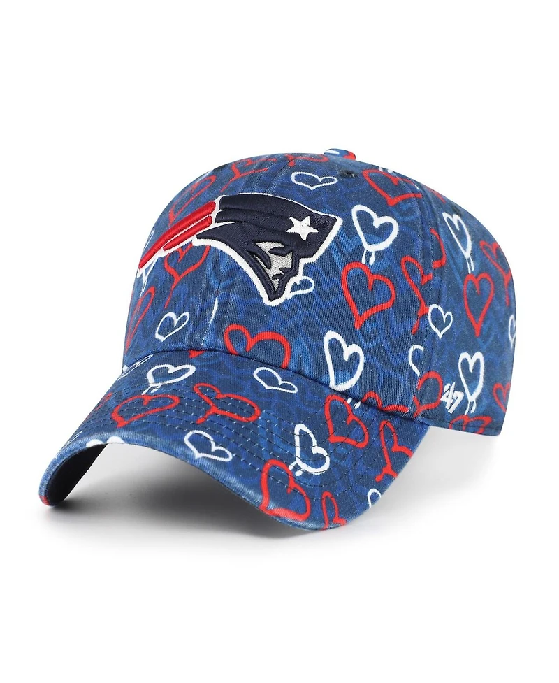 '47 Brand Girls Preschool Navy New England Patriots Mural Clean Up Adjustable Hat