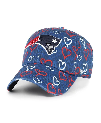 '47 Brand Girls Preschool Navy New England Patriots Mural Clean Up Adjustable Hat