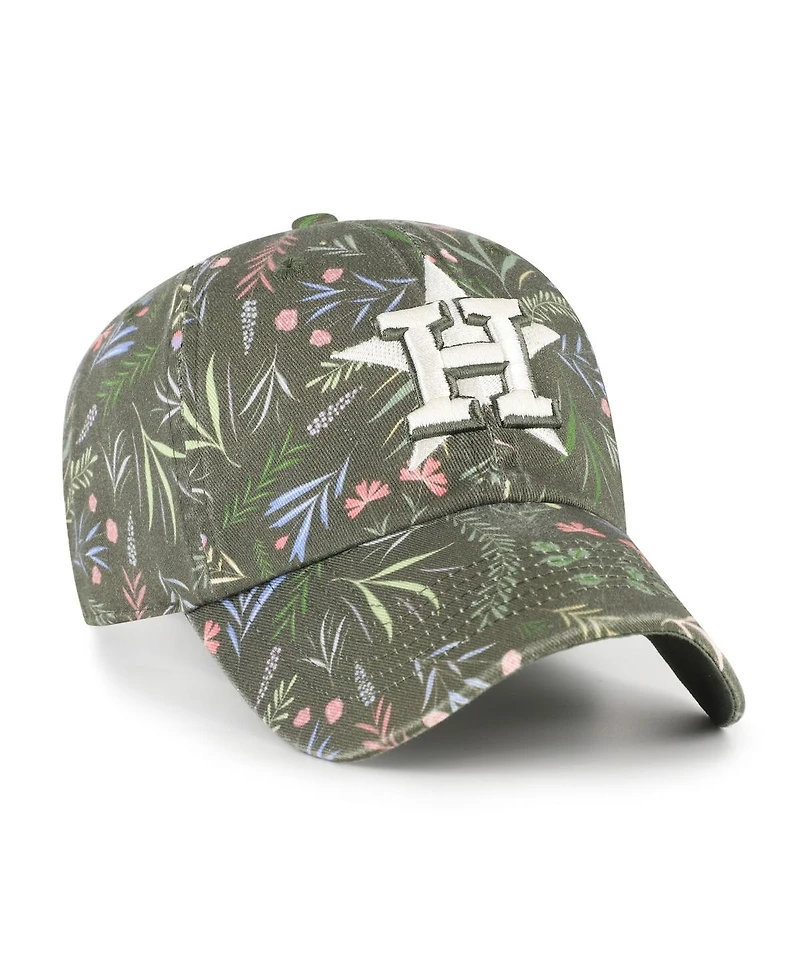 '47 Brand Women's Olive Houston Astros Moss Verbena Clean Up Adjustable Hat