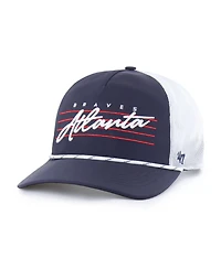 '47 Brand Men's Navy Atlanta Braves Brrr Downburst Mesh Hitch Adjustable Hat
