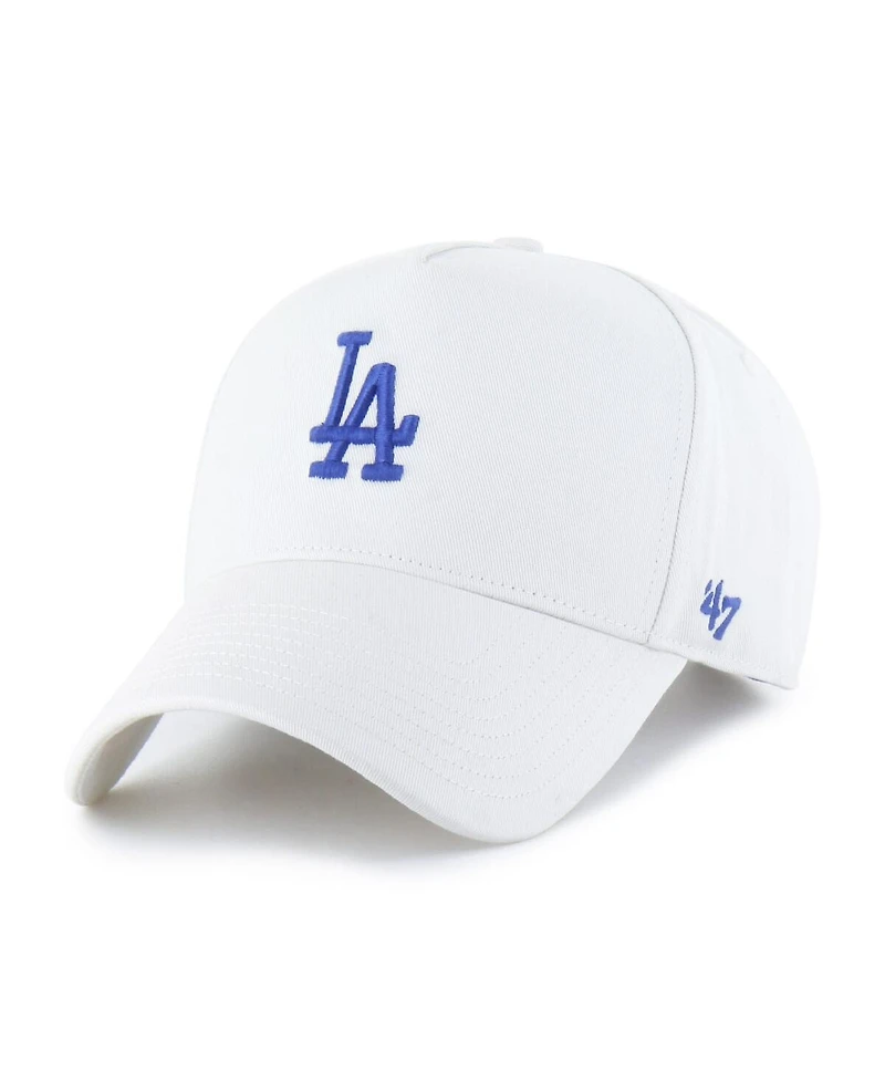 '47 Brand Men's White Los Angeles Dodgers Foundational Pinch Offside Adjustable Hat