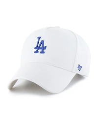 '47 Brand Men's White Los Angeles Dodgers Foundational Pinch Offside Adjustable Hat