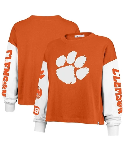 '47 Brand Women's Orange Clemson Tigers Sydney Long Sleeve T-Shirt