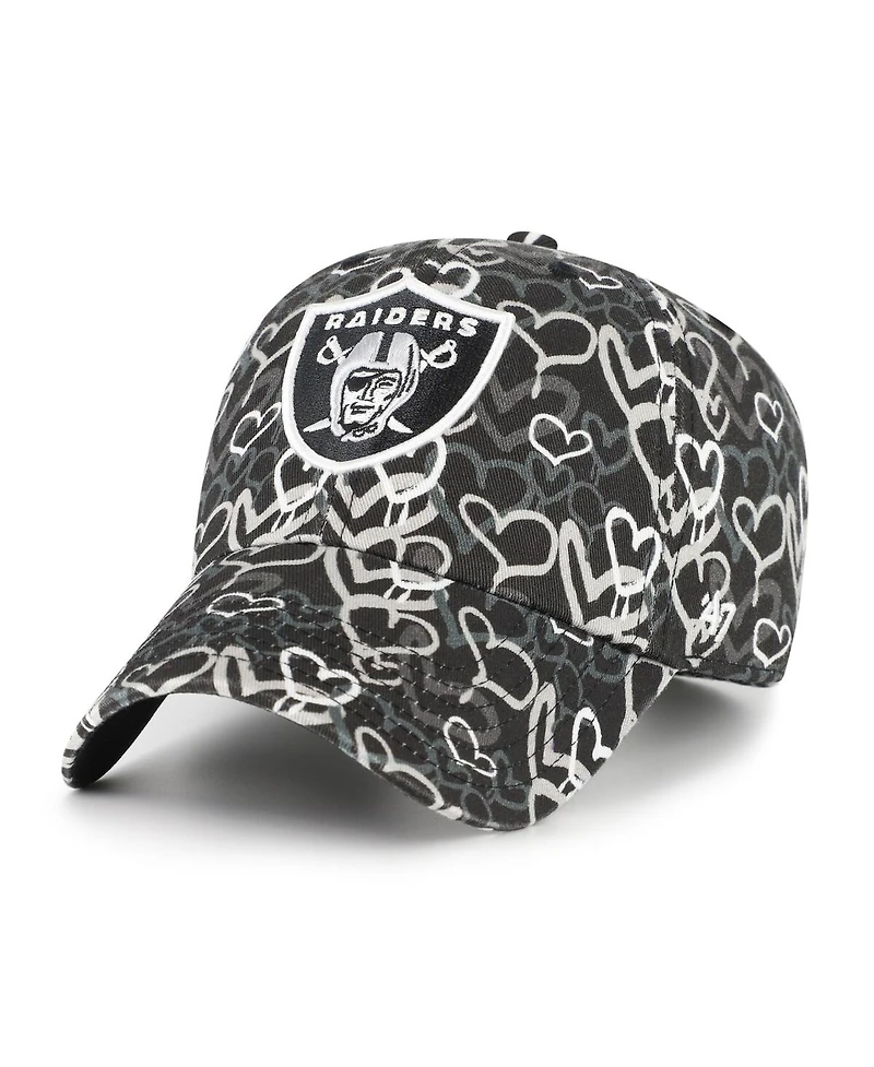 '47 Brand Big Girls Black Las Vegas Raiders Mural Clean Up Adjustable Hat
