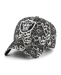 '47 Brand Big Girls Black Las Vegas Raiders Mural Clean Up Adjustable Hat