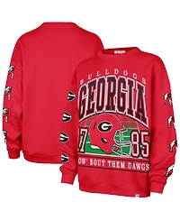 '47 Brand Women's Red Georgia Bulldogs Go Big Oversized Pullover Sweatshirt
