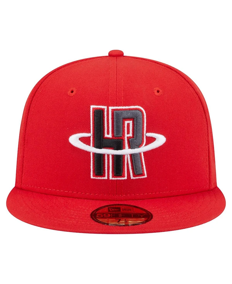 New Era Men's Red Houston Rockets Deceptor 59FIFTY Fitted Hat