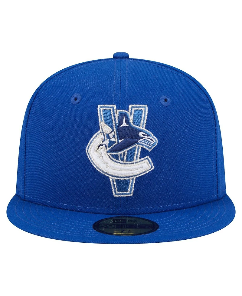 New Era Men's Blue Vancouver Canucks Deceptor 59FIFTY Fitted Hat