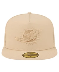 New Era Men's Light Beige Miami Dolphins Color Pack A-Frame 59FIFTY Fitted Hat