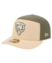 New Era Men's Light Beige/Olive Chicago Bears Two-Tone Color Pack Split Panel 59FIFTY Fitted Hat