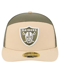 New Era Men's Light Beige/Olive Las Vegas Raiders Two-Tone Color Pack Split Panel 59FIFTY Fitted Hat