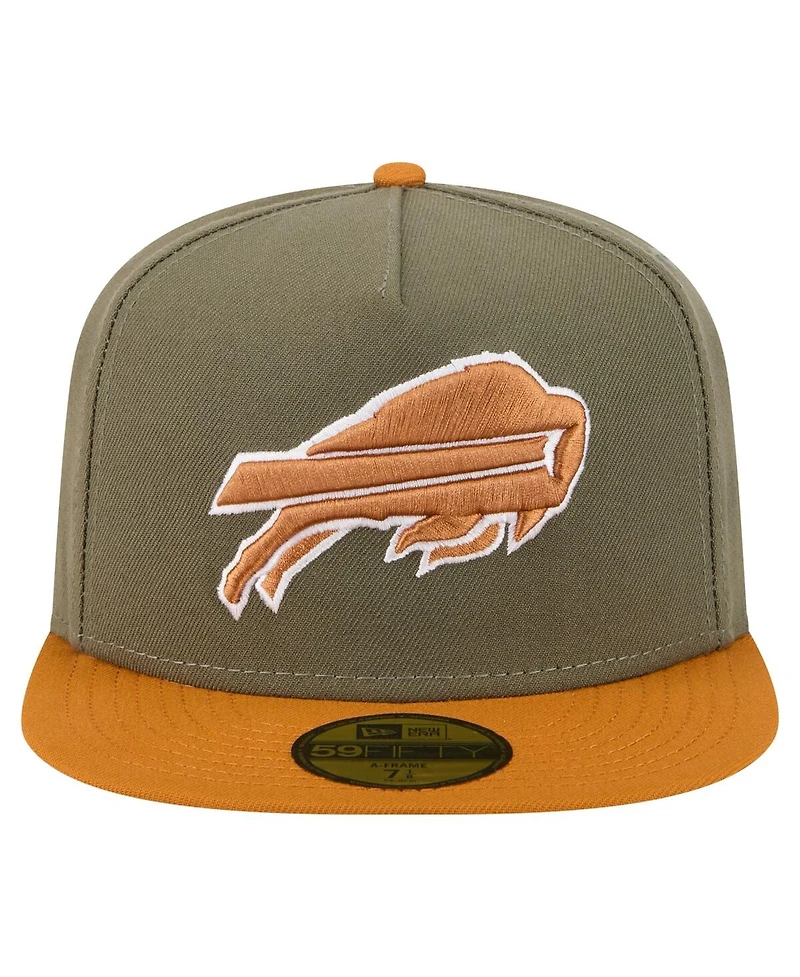 New Era Men's Olive/Brown Buffalo Bills Color Pack A-Frame 59FIFTY Fitted Hat