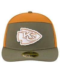 New Era Men's Olive/Brown Kansas City Chiefs Two-Tone Color Pack Split Panel 59FIFTY Fitted Hat