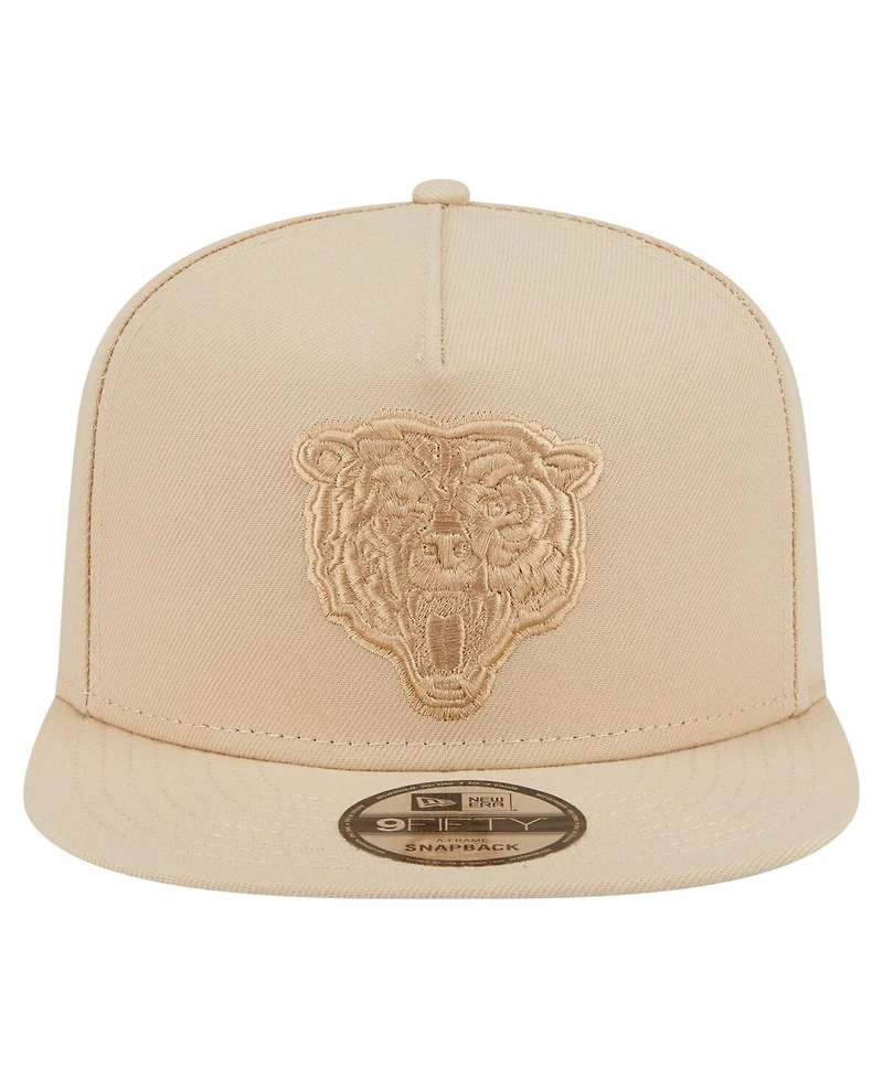 New Era Men's Light Beige Chicago Bears Color Pack A-Frame 9FIFTY Snapback Hat