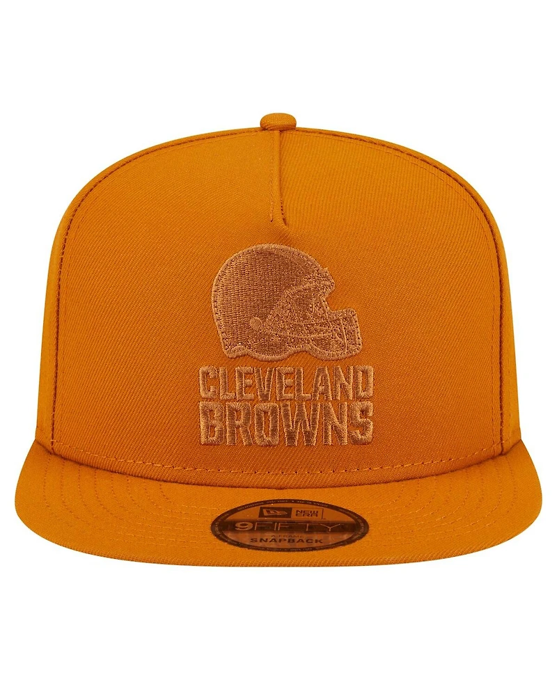 New Era Men's Brown Cleveland Browns Color Pack A-Frame 9FIFTY Snapback Hat