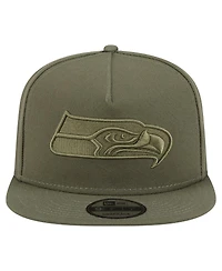 New Era Men's Olive Seattle Seahawks Color Pack A-Frame 9FIFTY Snapback Hat