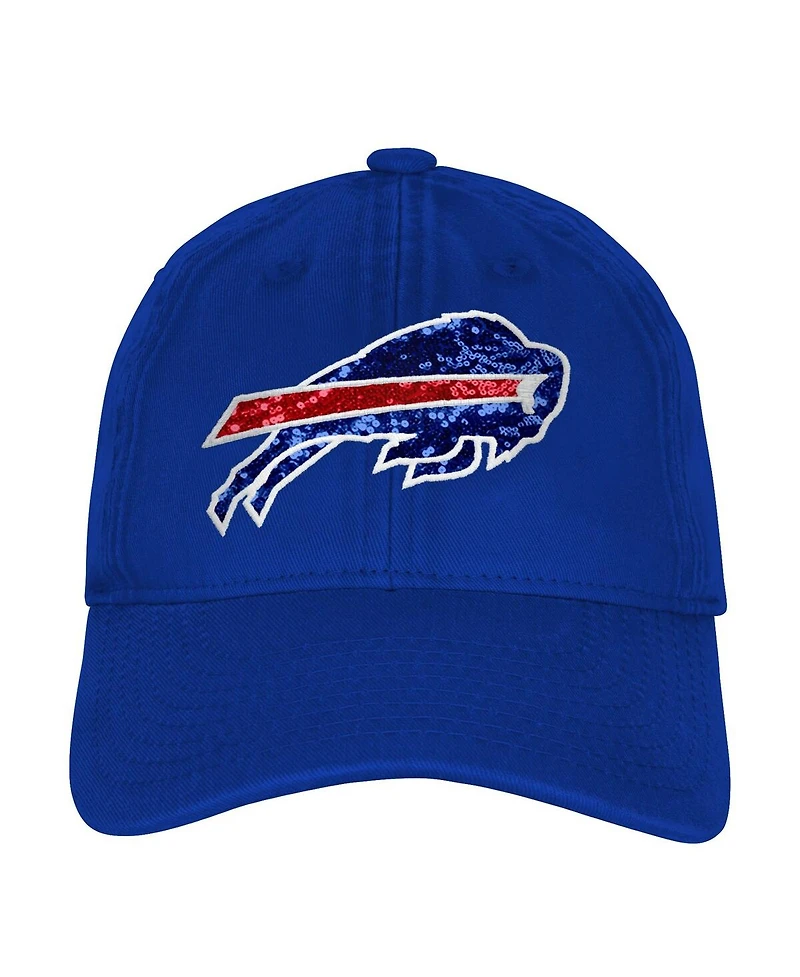 Outerstuff Big Girls Royal Buffalo Bills Gridiron Adjustable Hat