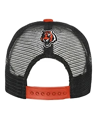 Outerstuff Big Boys and Girls White/Orange Cincinnati Bengals Modern Fan Trucker Adjustable Hat