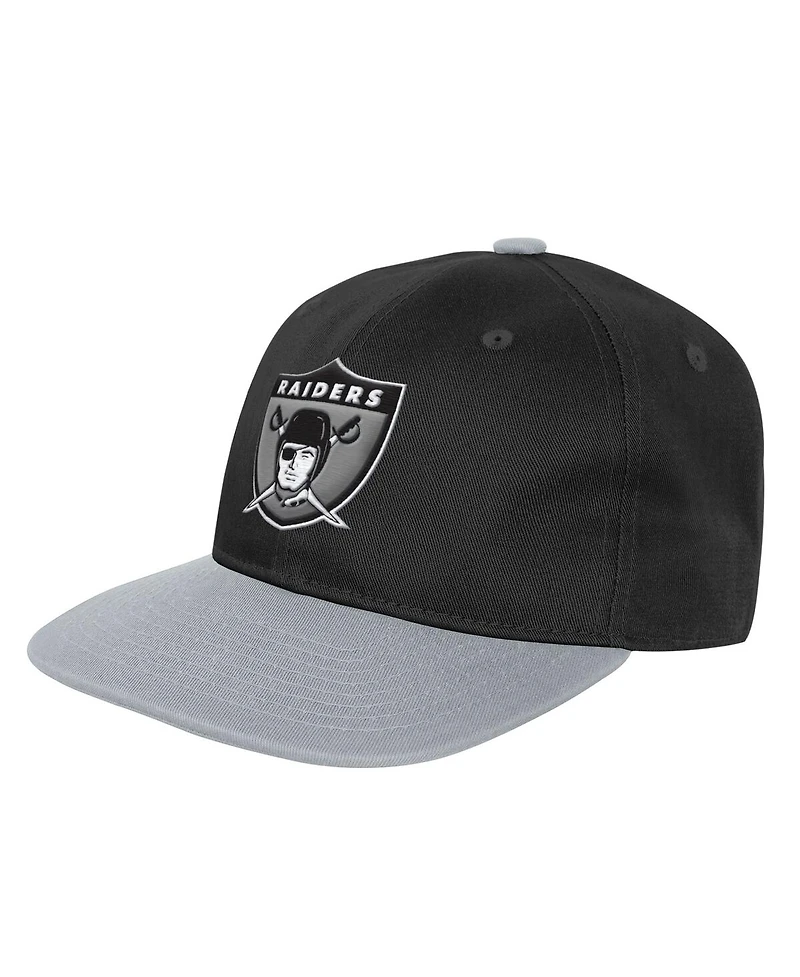 Outerstuff Big Boys and Girls Black Las Vegas Raiders True Retro Adjustable Hat