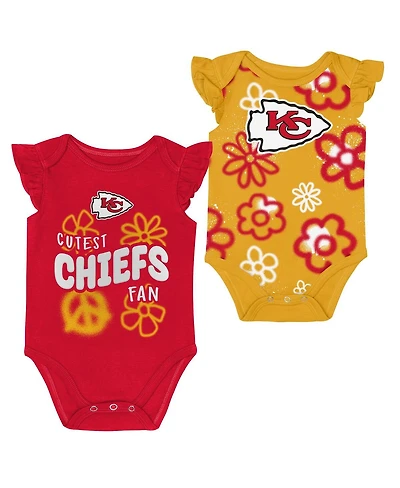 Outerstuff Baby Boys and Girls 2-Piece Kansas City Chiefs The Sunshine Bodysuit Set