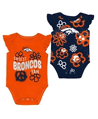 Outerstuff Baby Boys and Girls 2-Piece Denver Broncos The Sunshine Bodysuit Set