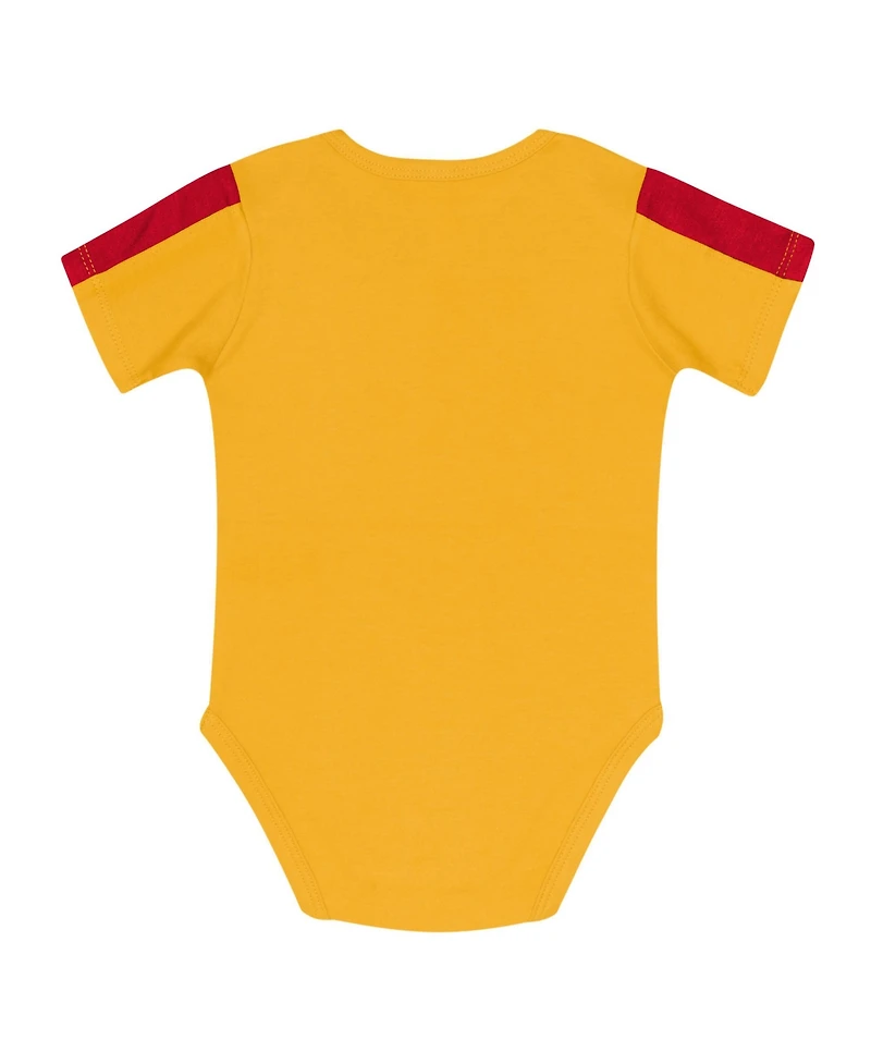 Outerstuff Baby Boys and Girls 3-Piece Red/Gold Kansas City Chiefs Double Down Creeper Pants Set