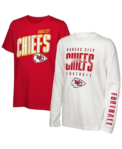 Outerstuff Big Boys and Girls Kansas City Chiefs The Mix Combo T-Shirt Set
